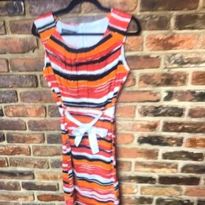 Striped Multicolor Sleeveless Dress
